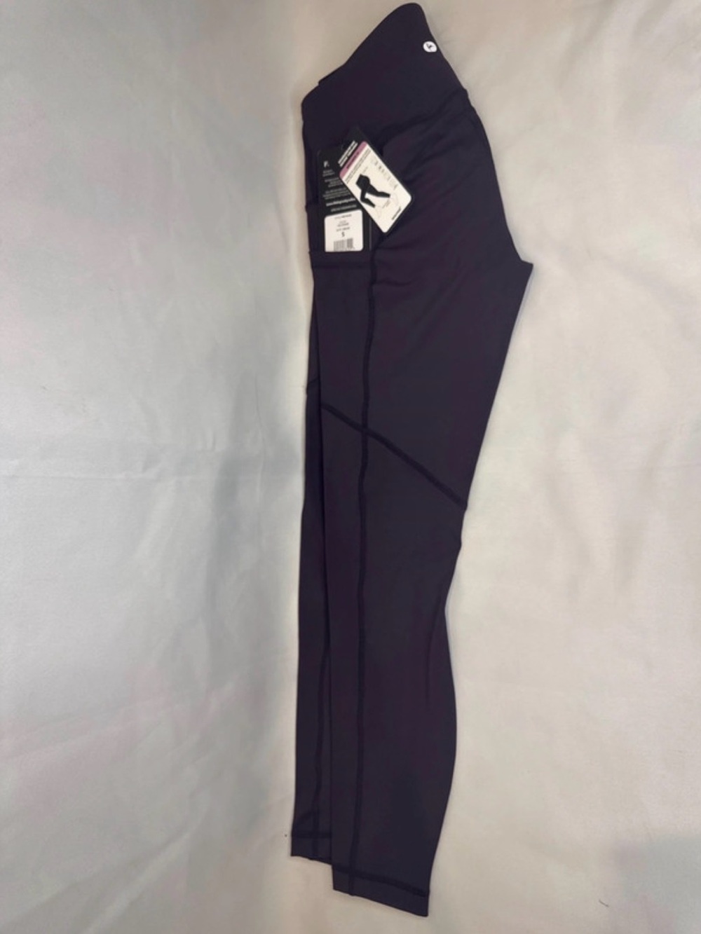90 Degree By Reflex Black Leggings Plum